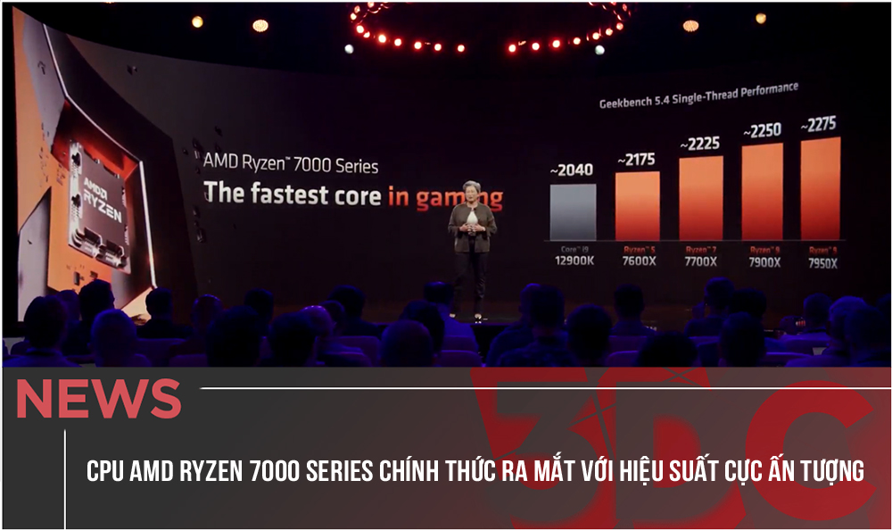 CPU AMD Ryzen 7000 Series chính thức ra mắt