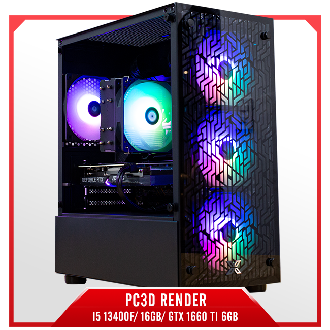 PC3D Render - I5 13400F/ 16GB/ GTX 1660 Ti 6GB