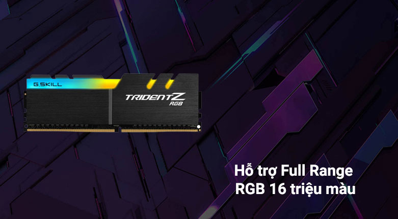 G.Skill Trident Z RGB 64GB hỗ trợ 16 triệu màu
