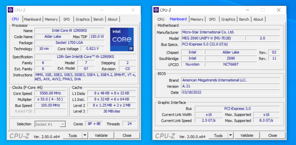 CPU i9 12900ks