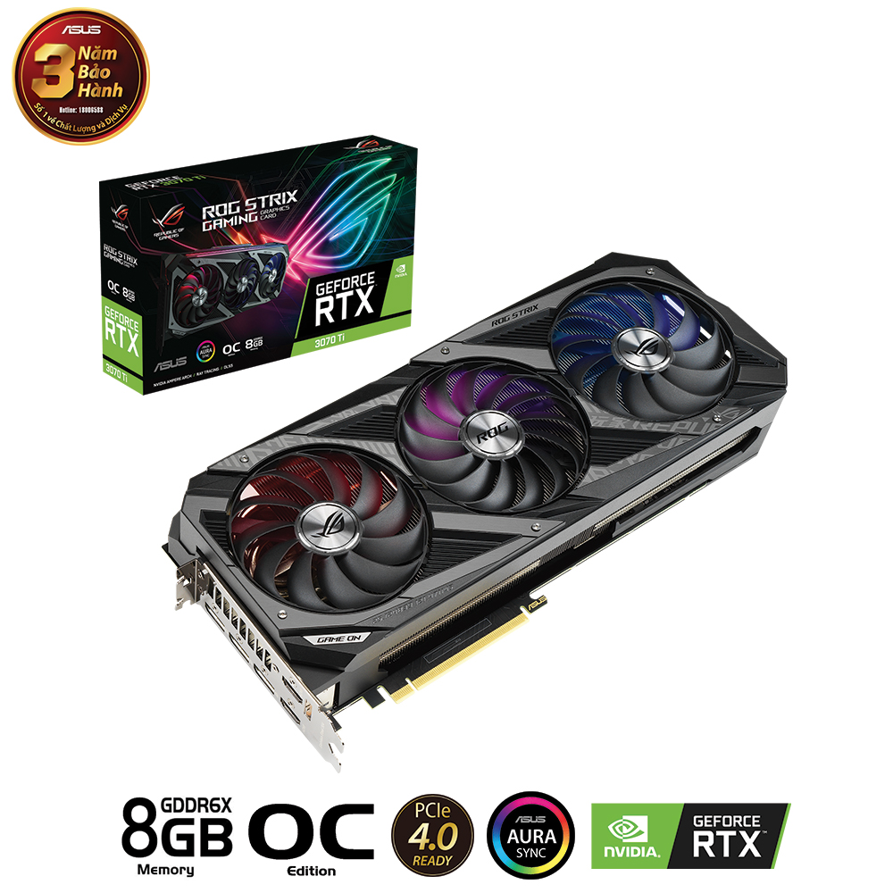 VGA ASUS ROG STRIX RTX 3070 Ti O8G GAMING | 3D Computer