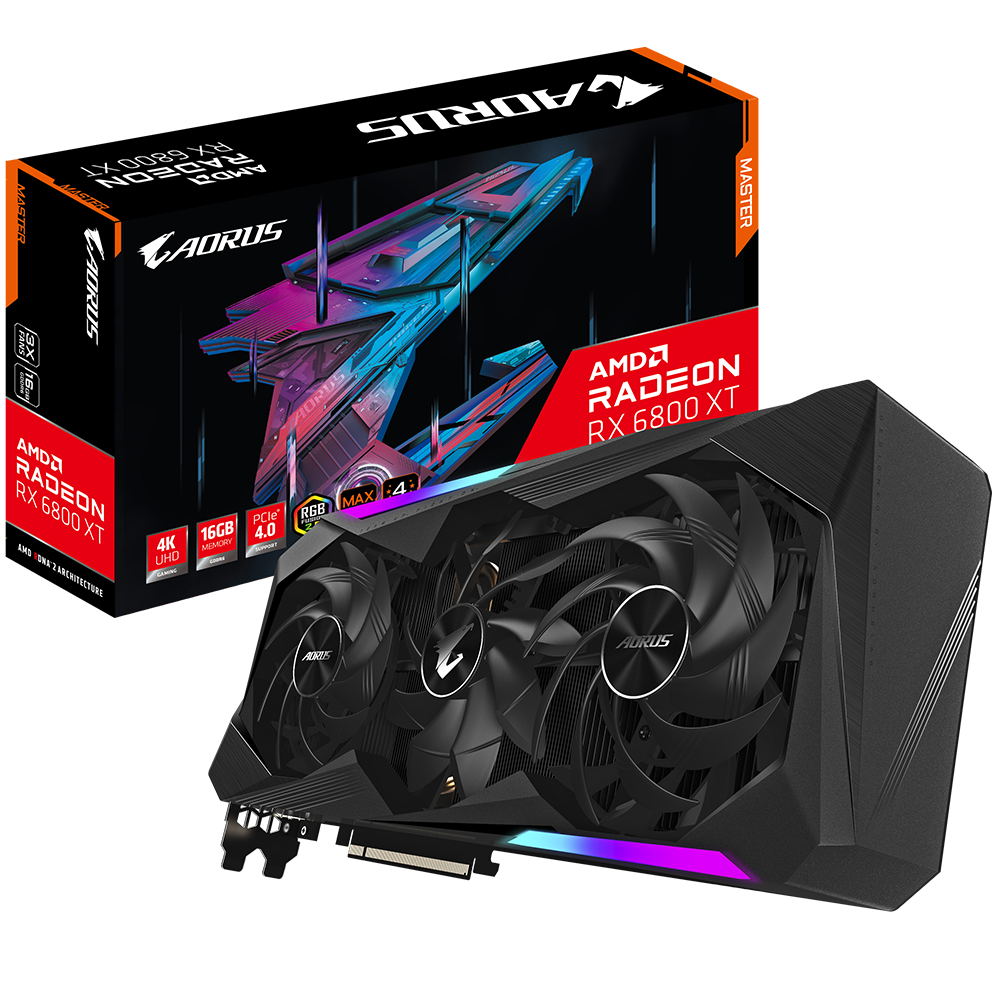 VGA Gigabyte AORUS Radeon RX 6800 XT MASTER 16G|3D Computer