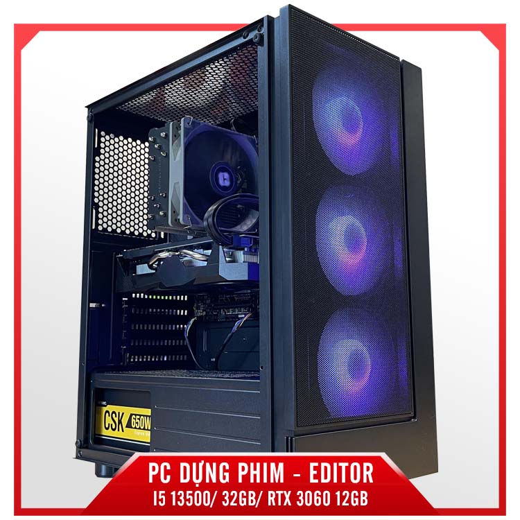 PC DỰNG PHIM - EDITOR - I5 13500/ 32GB/ RTX 3060 12GB