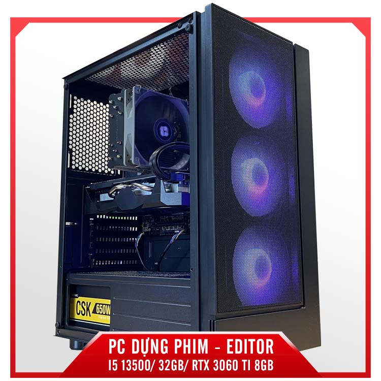 PC DỰNG PHIM - EDITOR - I5 13500/ 32GB/ RTX 3060 Ti 8GB