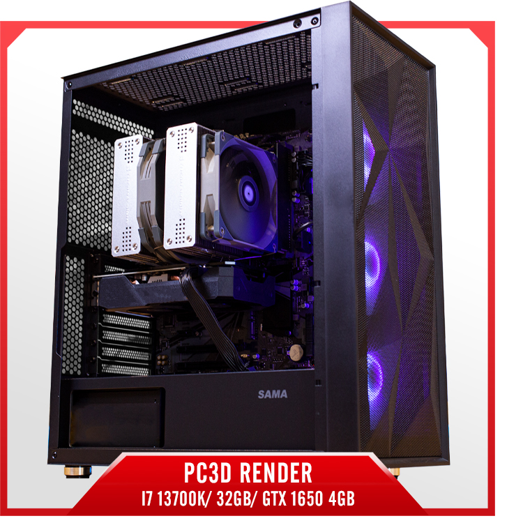 PC3D Render - I7 13700K/ 32GB/ GTX 1650 4GB