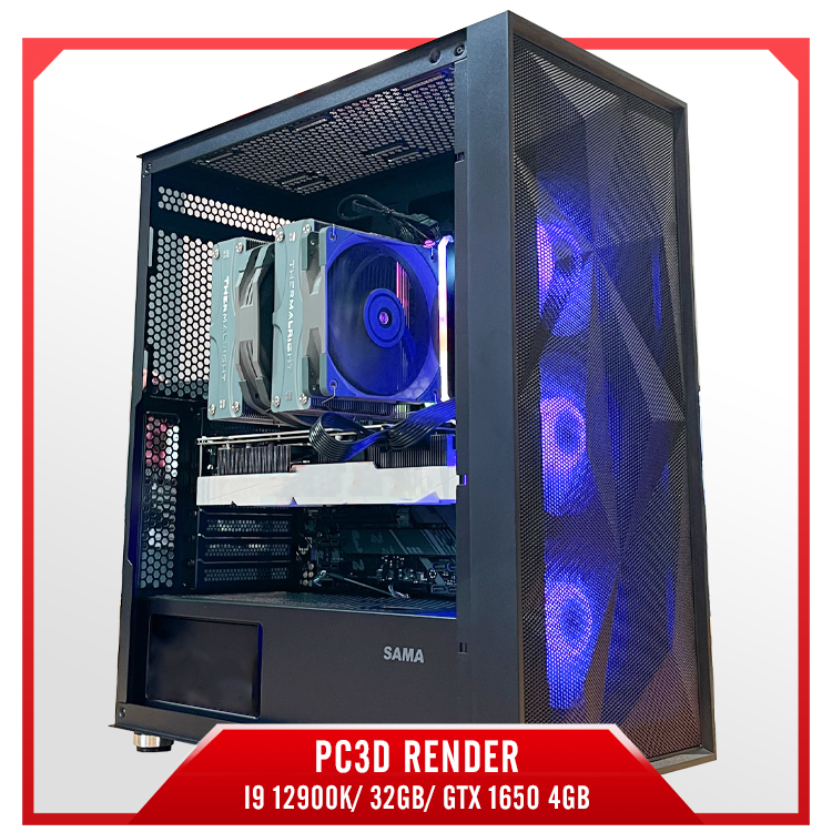 PC3D Render - I9 12900K/ 32GB/ GTX 1650 4GB