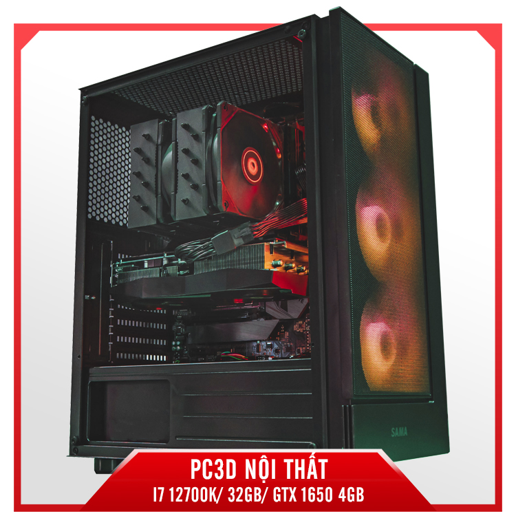 PC3D Nội Thất - I7 12700K/ 32GB/ GTX 1650 4GB