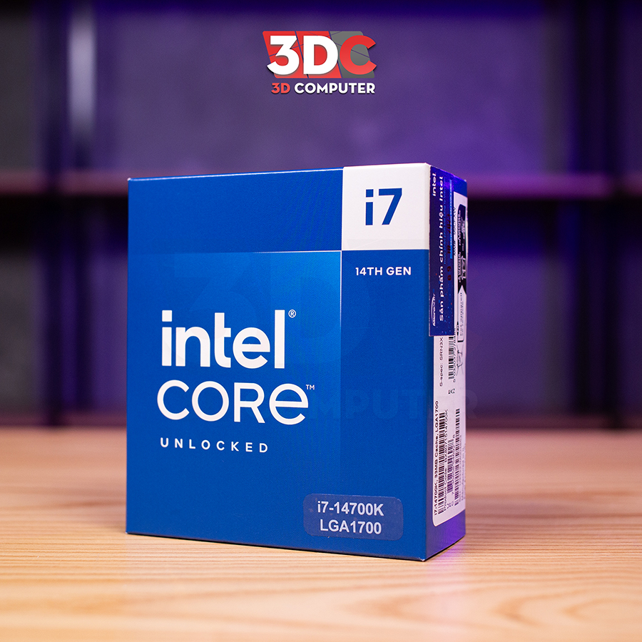 CPU Intel Core i7 14700K (20 Nhân 28 Luồng, Up to 5.6 GHz, 33MB Cache, Raptor Lake Refresh)