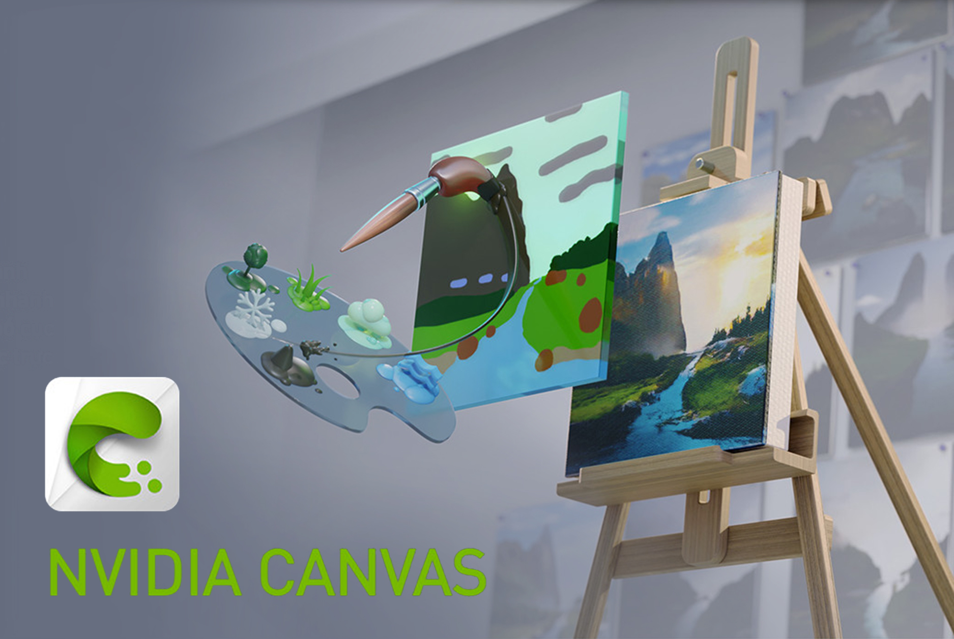 Nvidia ra mắt ứng dụng NVIDIA CANVAS: Biến các nét vẽ đơn giản thành các tác phẩm nghệ thuật với AI