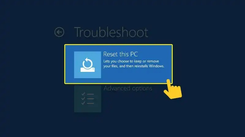 reset this pc