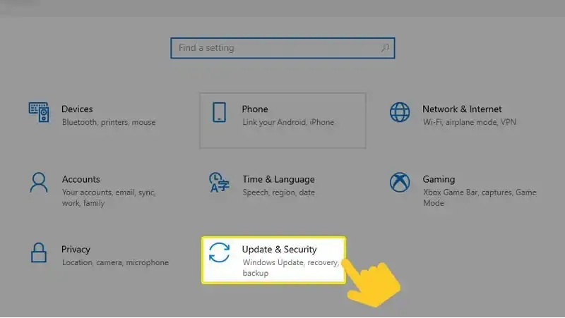 update and settings