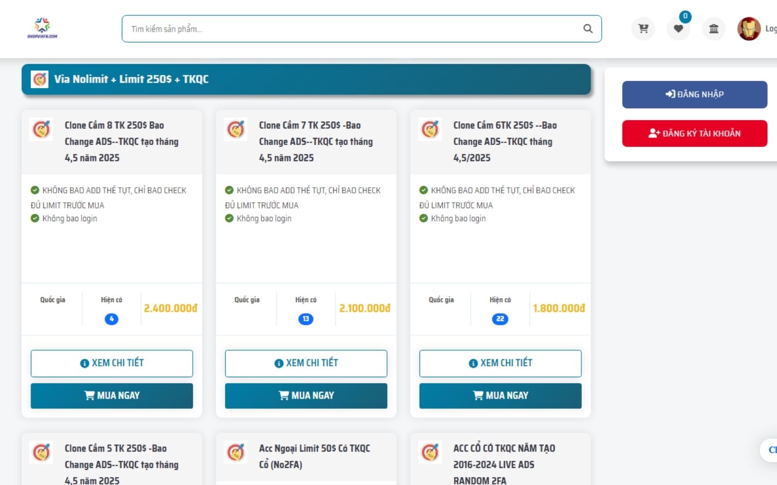 Shopviafb là địa chỉ mụa bán Via Việt uy tín
