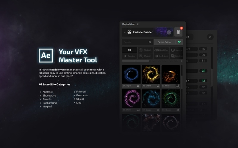 particle builder