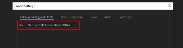 project settings
