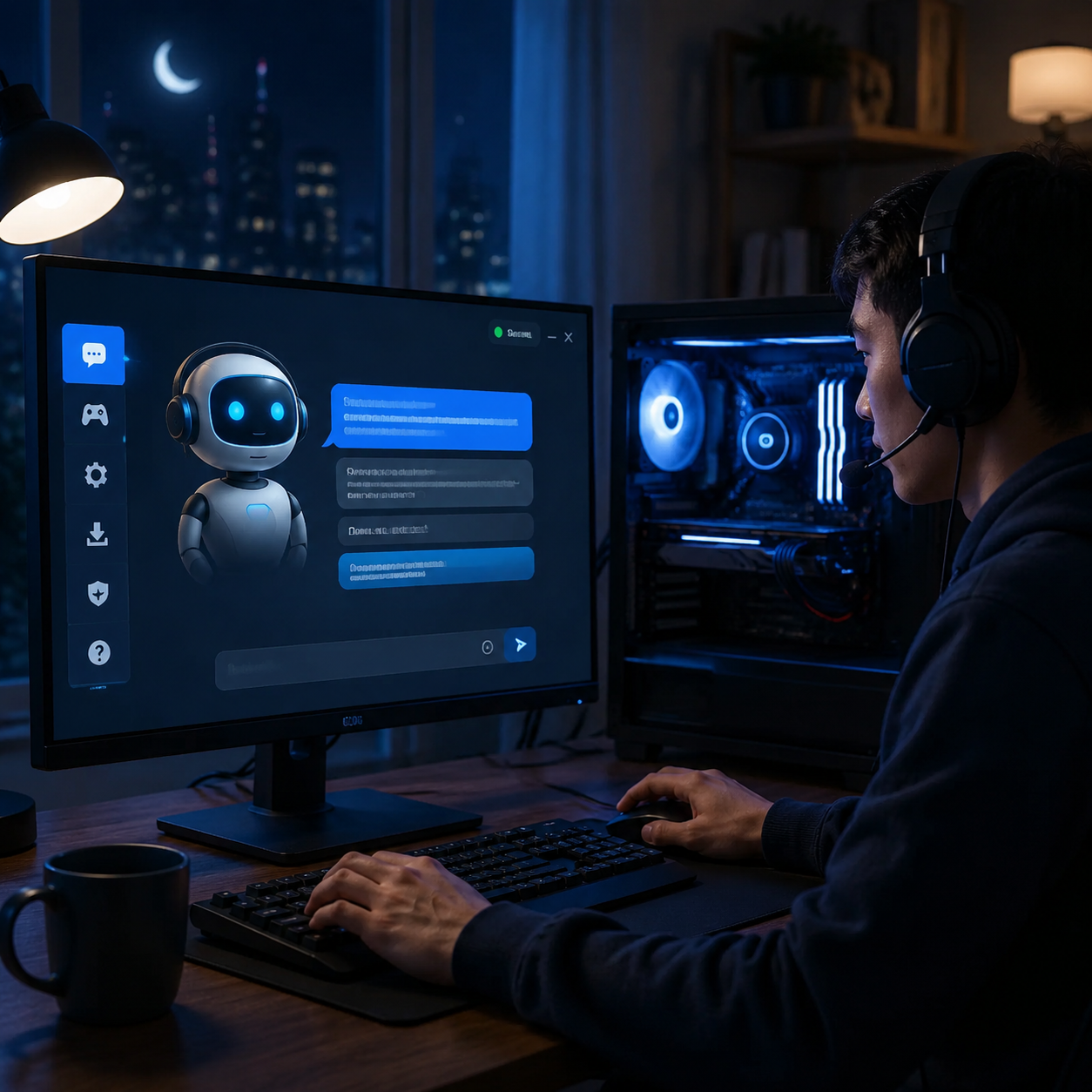 AI agent cho doanh nghiệp hỗ trợ khách dùng PC lúc nửa đêm