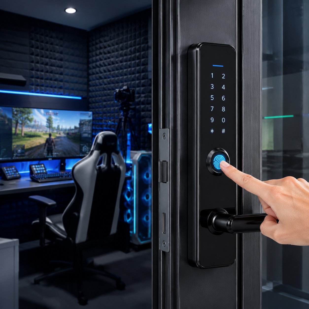 Khóa Vân Tay Cửa Nhôm Xingfa Cho Phòng Stream Cách Âm