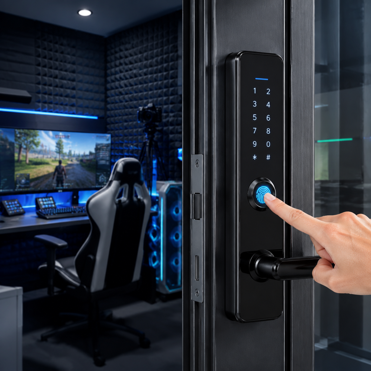 Khóa Vân Tay Cửa Nhôm Xingfa Cho Phòng Stream Cách Âm